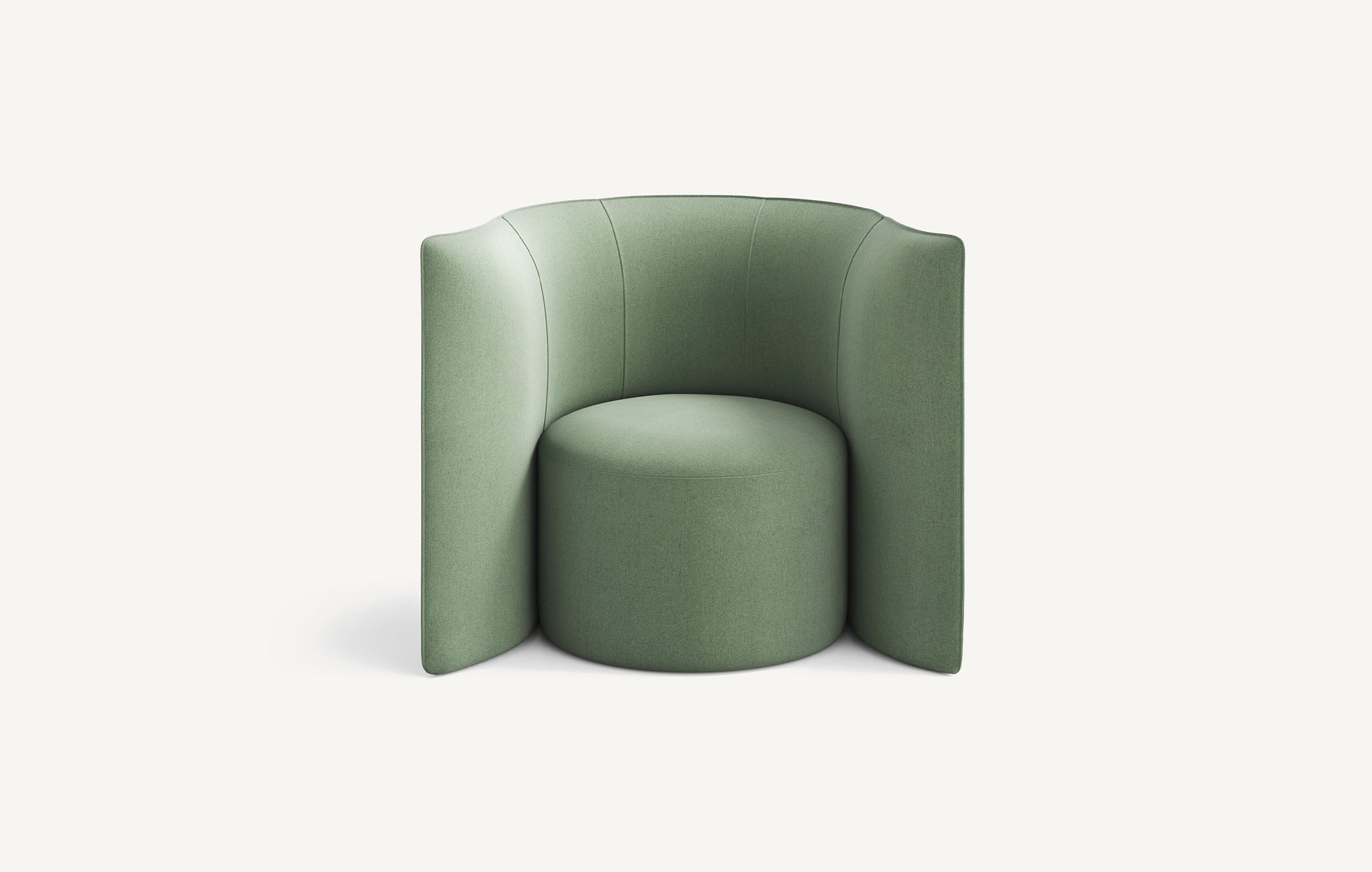 Proto Lounge Chair, Lowback, Outward Curve - Swivel Base
