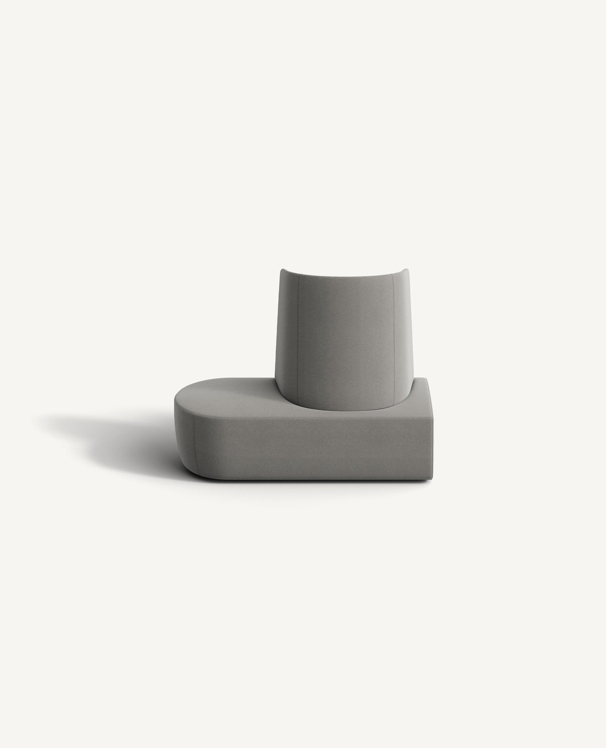 Scene Modular End, 29" Depth, Right Side Highback - Rear Facing