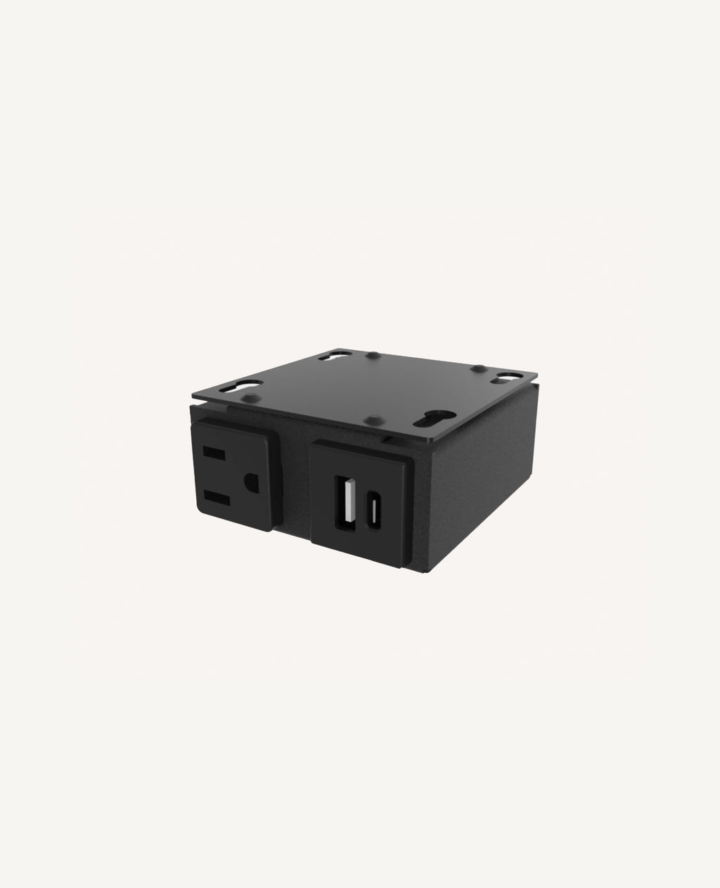 Undermount Power Module Power Module with 3-Prong Outlet, USB-A / USB-C Port - Undermount ...