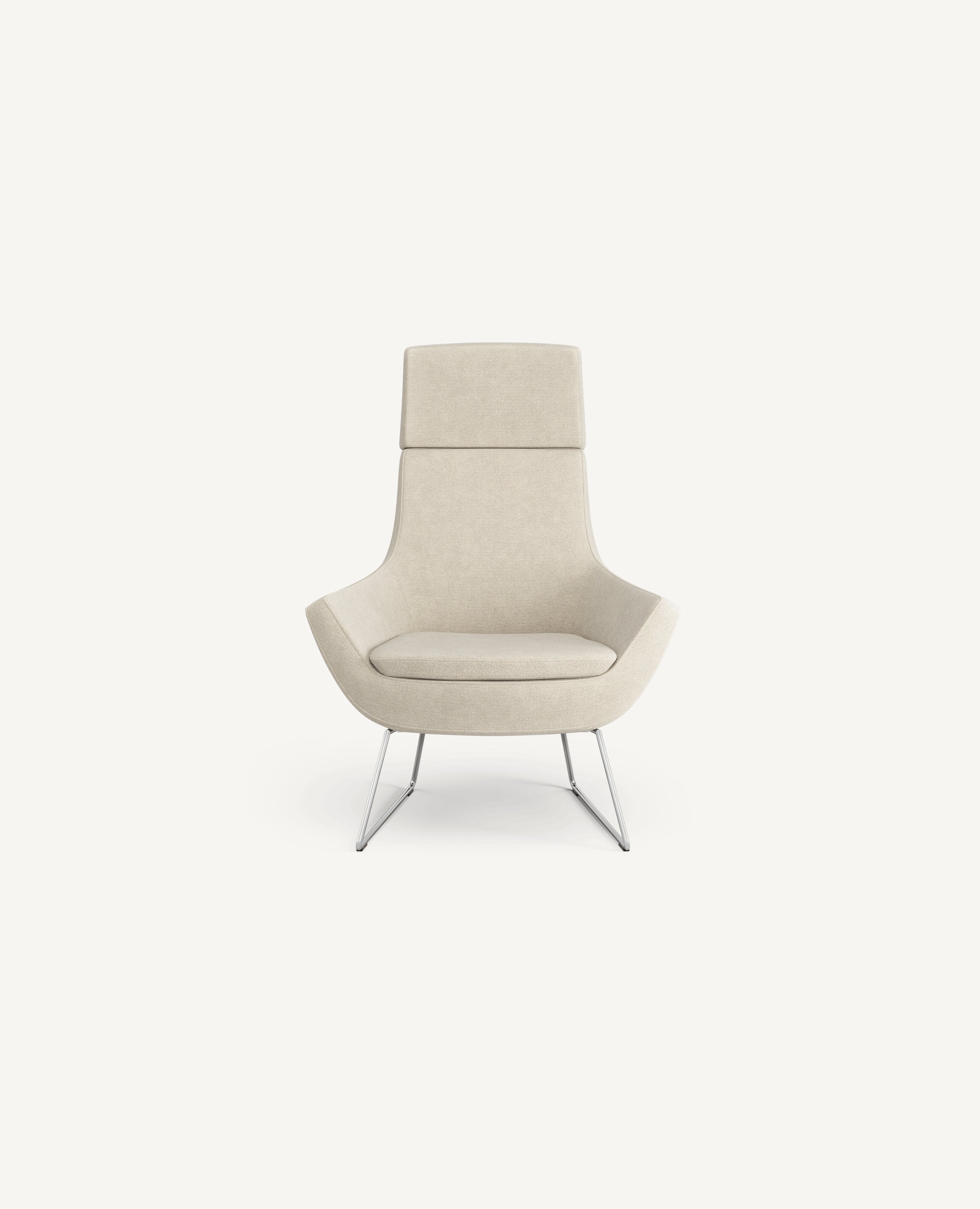 Happy Lounge Chair, Highback - Sled Base