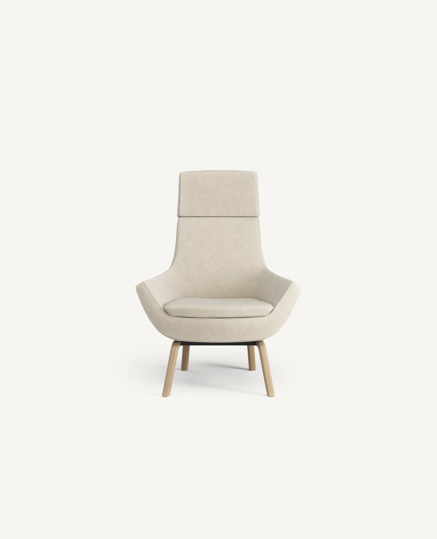 Happy Lounge Chair, Highback - Wood Base