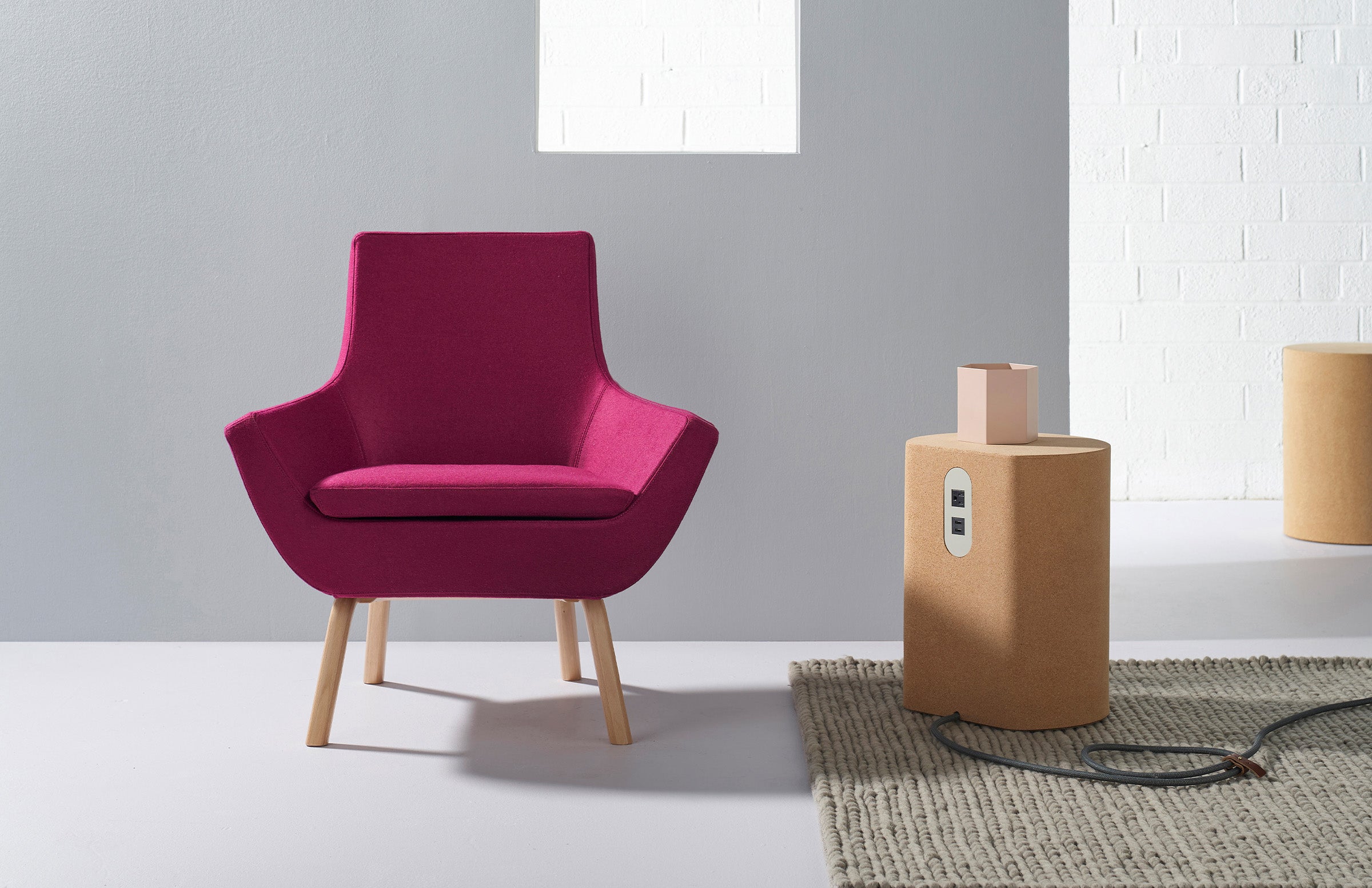 Happy Lounge Chair, Lowback - Wood Base – hightower.design